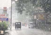 खेडमध्ये वादळी वाऱ्यासह मुसळधार पाऊस, अनेक ठिकाणी सखल भागात साचले पावसाचे पाणी