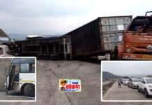 मुंबई-गोवा महामार्गावर चार वाहनांचा विचित्र अपघात, अपघातात 17 जण गंभीर जखमी, वाहनांचे नुकसान