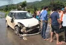 मुंबई गोवा महामार्गावर तिहेरी अपघात; रिक्षा,मारुती स्विफ्ट कार आणि दुचाकी यांच्यात अपघात