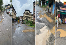 Chiplun Road Potholes : चिपळूनमध्ये रस्त्यावर मोठे खड्डे पडल्याने वाहनचालक आणि नागरिक त्रस्त; अहिल्या जनरल स्टोअरसमोर मोठे खड्डे Chiplun Road Potholes